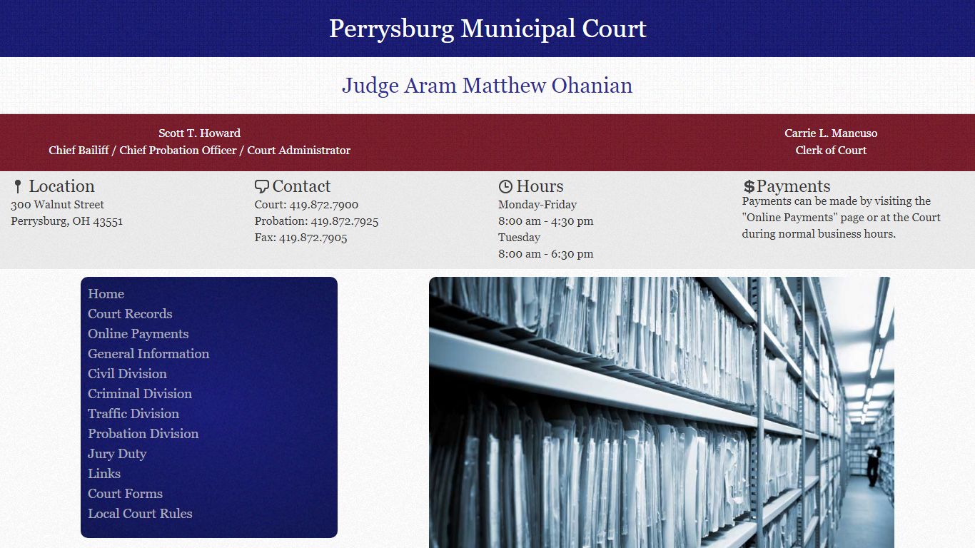 Court Records - Perrysburg Municipal Court