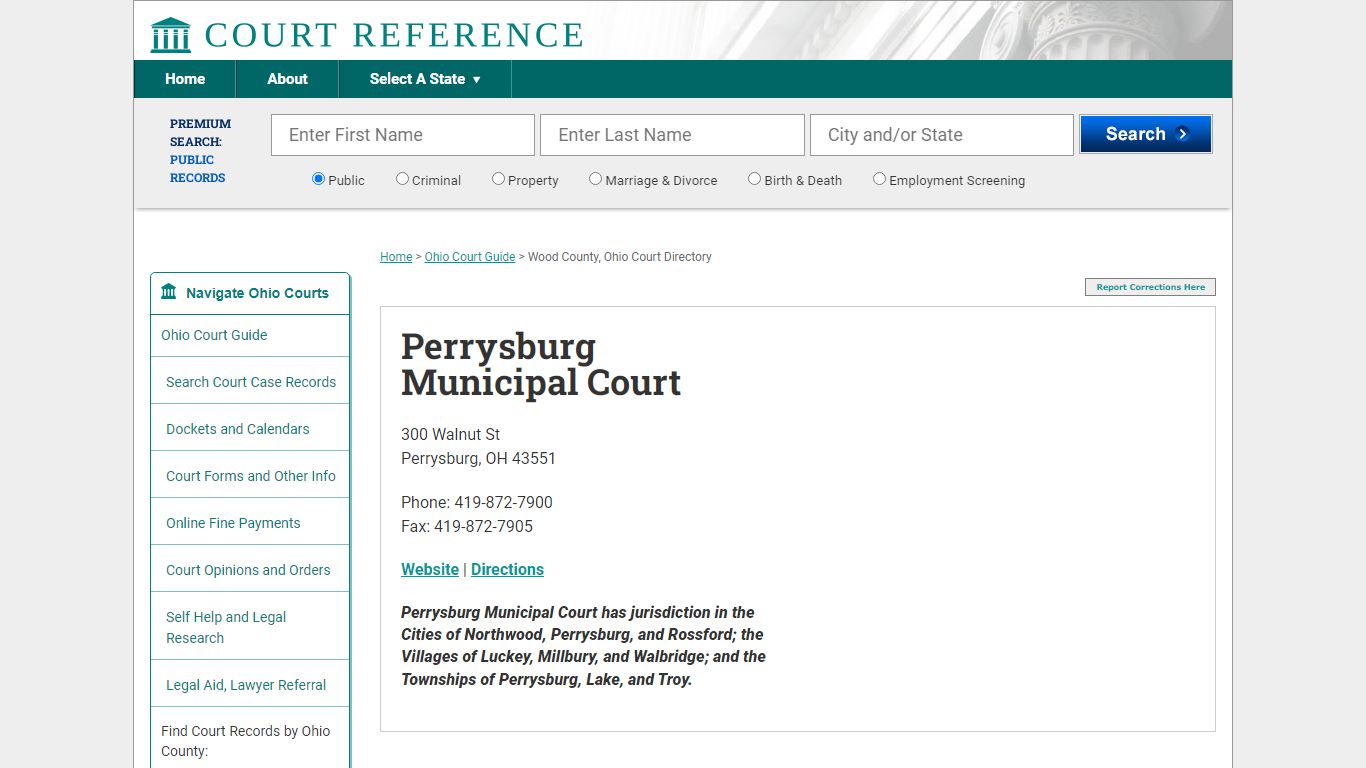 Perrysburg Municipal Court - CourtReference.com