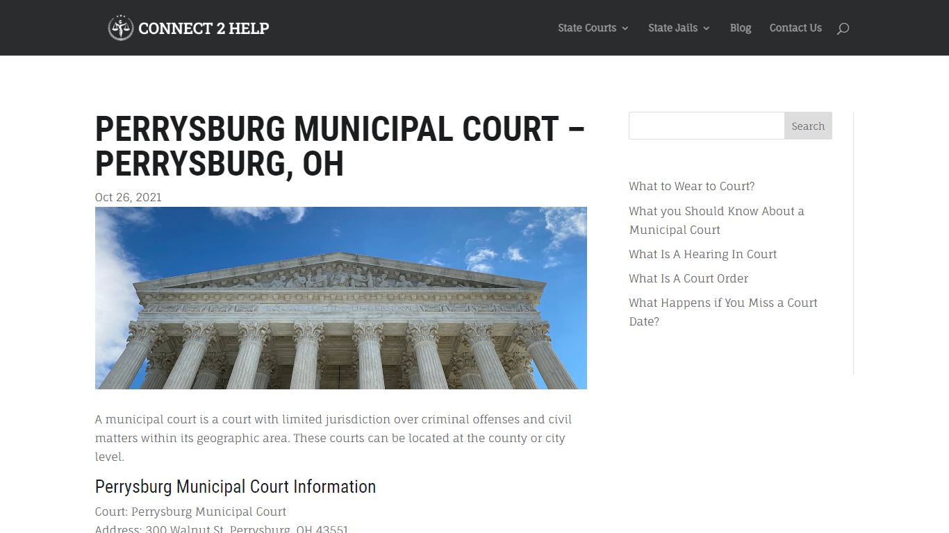 Perrysburg Municipal Court - Perrysburg, OH - Connect 2 Help